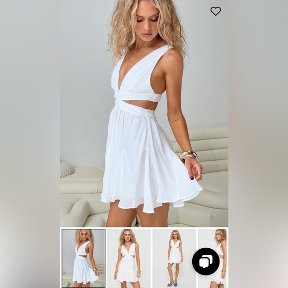 Princess Polly Dresses & Skirts - NWT Princess Polly Roussel Cut-out Breezy Summer Mini Dress lined white size 6